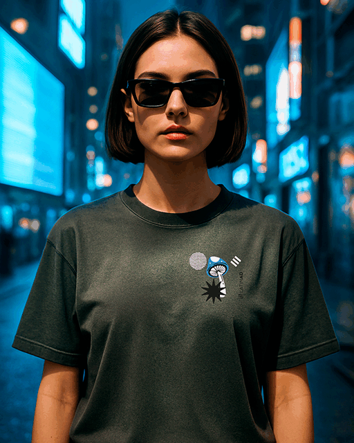 Remera Oversize LatinAd Modelo Fungus Gris